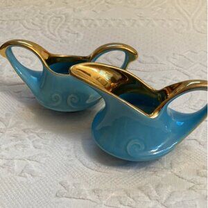 vintage Pearl China Company 22KT Hand Decorated sugar and creamer